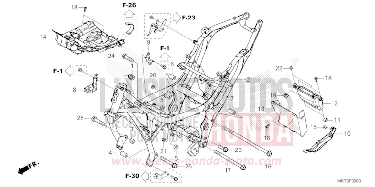 FRAME BODY for X-ADV 750 GRAPHITE BLACK (NHB01) from 2021
